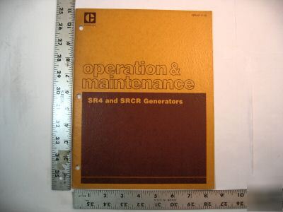 Cat operation & maintenance manual SR4 & srcr generator