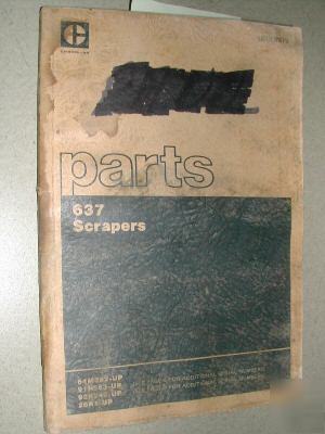 Caterpillar 637 scraper parts manual book cat 64M 91N &