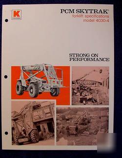 Koehring 4030-4 skytrak forklift brochure 1974