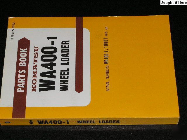Komatsu WA400-1 wheel loader parts book