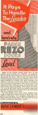 Paine rezo doors paine lumber oshkosh wi ad 1946