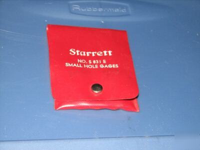 Starrett no. s 831 e small hole gages set of 4 - S831E