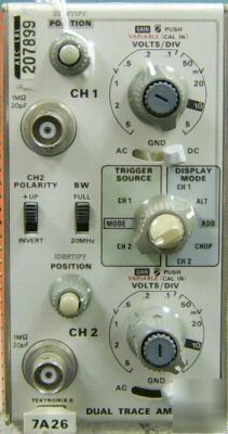 Tektronix 7A26 plug-in for series 7000 scope-calibrated