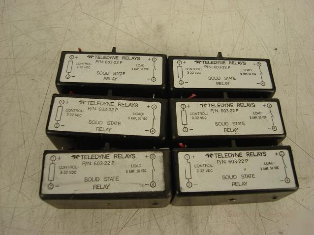 Teledyne 603-22P solid state relays (6)