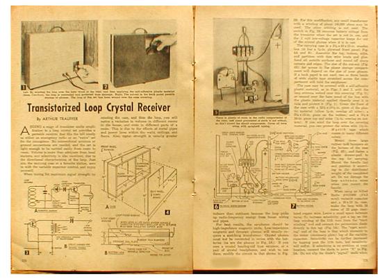 Transistorized loop crystal radio plans-1956
