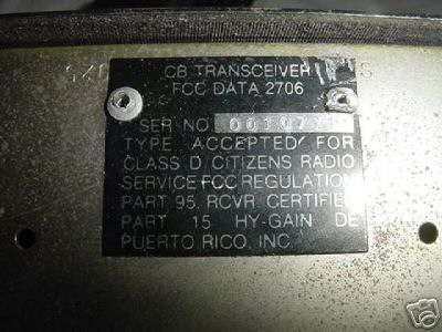 40 channel hy-gain cb radio transceiver and pa w/ mic