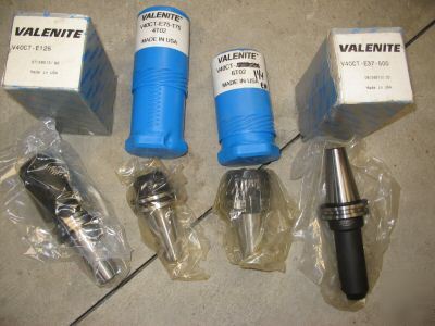 CAT40 adapters 1-1/4,3/4,1-1/4,3/8 valenite haas fadal 