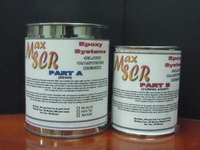 Epoxy casting resin low cost long pot life 48OZ scr wht