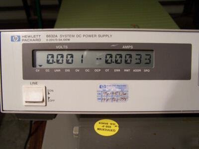 Hp/agilent 6632A system dc power supply 0-20V/0-5A 100W