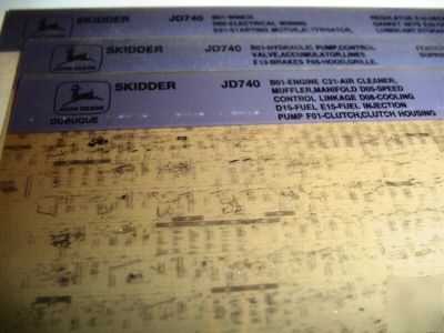 John deere 740 skidder parts catalog microfiche log