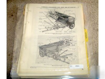 John deere 9 foot windrower parts catalog pc-259 1959