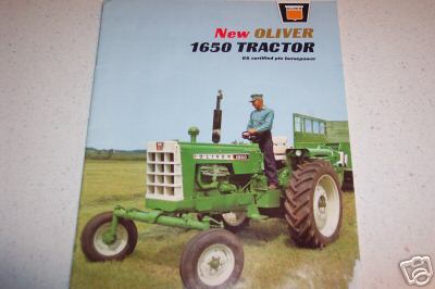 Oliver tractor 1650 sales brochure