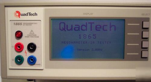 Quadtech 1865 megohmmeter / ir tester