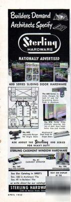 Sterling hardware chicago il sliding door ad 1952