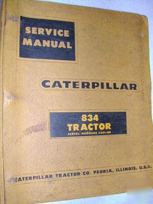 Caterpillar 834 tractor service manual book cat 43E