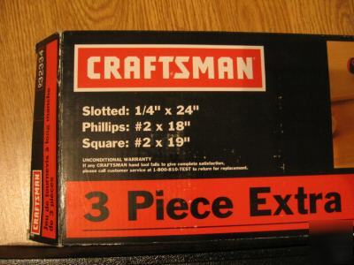 Craftsman 3 piece extra long screwdriver set