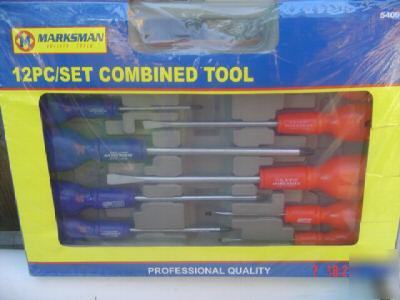 Marksman 12 piece combined screwdriver set bn in box