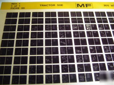 Massey ferguson 50E tractor parts catalog microfiche mf