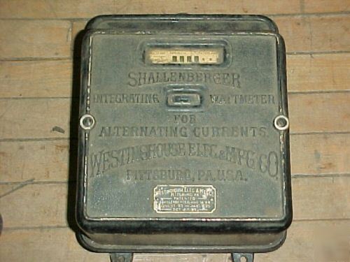 Shallenberger integrating wattmeter westinghouse 1895