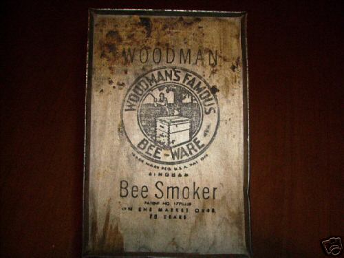 Antique bee smoker with leather bellow