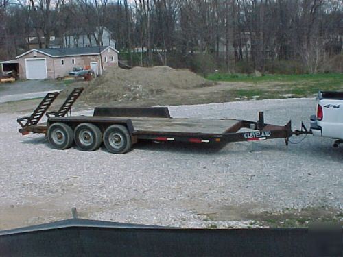 20' equipment construction trailer, bobcat, excavator