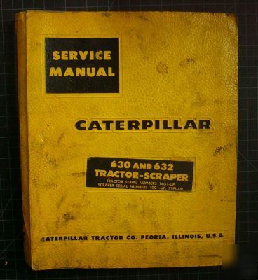 Cat caterpillar 630 632 scraper repair service manual 