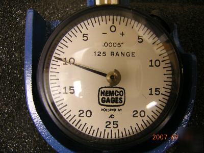 Hemco dial indicator type depth / groove gage, - - -