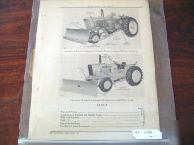 John deere 3010 tractor 82 snow plow parts manual