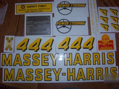 Massey harris 444 tractor mylar decal