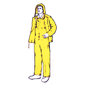 Safety yellow rain suits -- xxx-large
