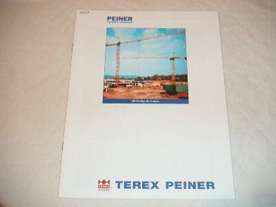 Terex peiner tower cranes brochure 