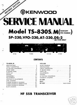 Trio kenwood ts-830S ts-830M user + service manual