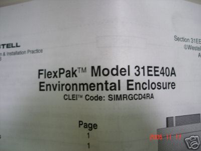 Westell flexpak model 31EE40A environmental enclosure