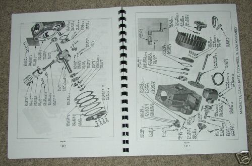 Wisconsin model aah engine inst. & parts manual -1940's