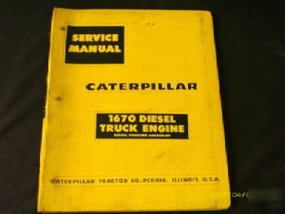 Cat caterpillar 1670 diesel truck engine service manual