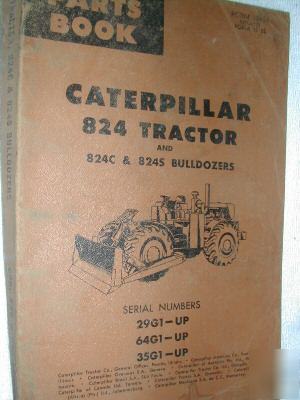 Caterpillar 824 824C 824S tractor parts manual cat