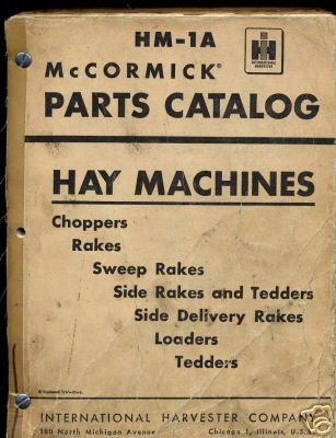 Ih international hay machines parts manual 1955