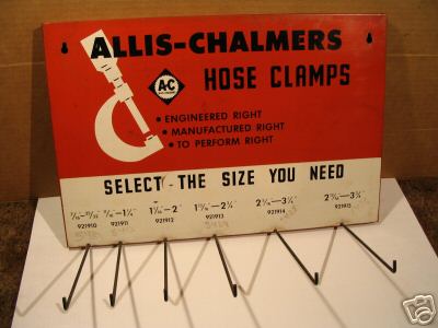 Vintage allis chalmers dealership tin sign display nice