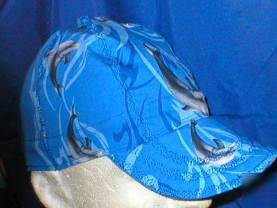 Welding biker hat hats cap cap blue dolphins