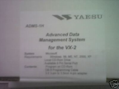 Yaesu adms-1H programig software/cable vx-2R