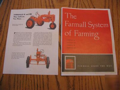  farmall system of farming - a, av, b, and bn tractors