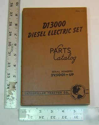 Caterpillar parts book - D13000 diesel electric set 
