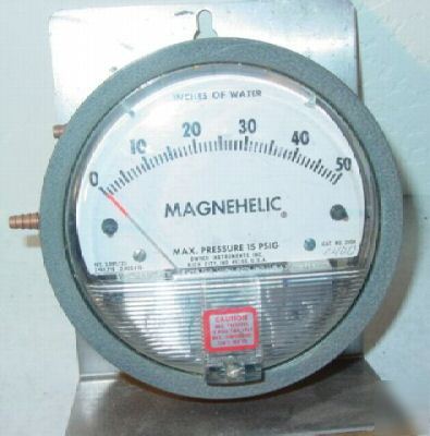Dwyer magnehelic 2050 gauge gage for 0-50IN water