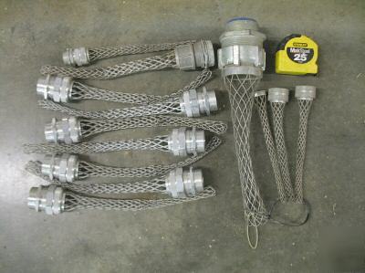 Lot of 14 cable wire grips large size remke kellems