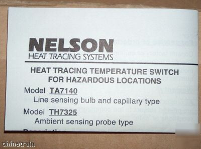 Nelson heat tracing thermostat temperature TH7325