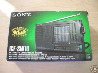 New sony icf-SW10 12 band worldwide receiver, , 