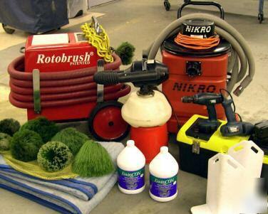 Rotobrush duct cleaning system, nikro shop vac, busines