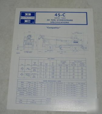 Bucyrus-erie 1971? 45C hydrocrane spec folder