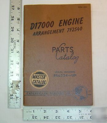 Caterpillar parts book-D17000 engine arrangement 7F2540