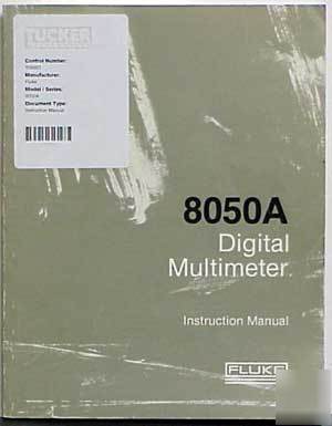 Fluke 8050A multimeter instruction manual